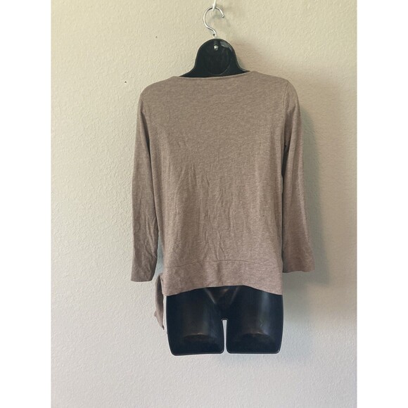 J.Jill Pure Jill Top Womens Size XS Tie Side Brown - Picture 2 of 7